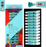 iHeartArt 12 Acrylic Paint Tubes