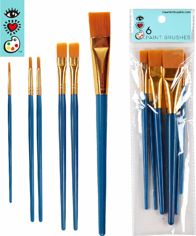 iHeart Art Paintbrushes (6pc)
