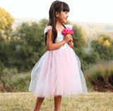 Sequins Princess Dress Silver (Size 5-7)