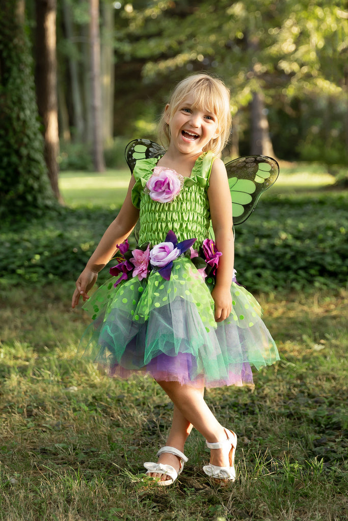 Fairy Blooms Deluxe Dress Green (Size 5-6)