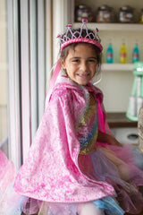 Diamond Sparkle Cape - Dark Pink (Size 5-6)