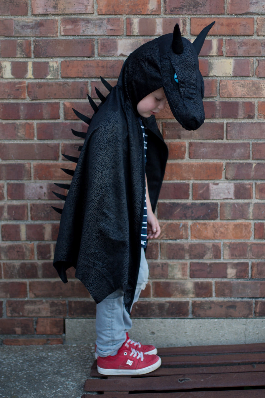 Midnight Dragon Cape (Size 5-6)