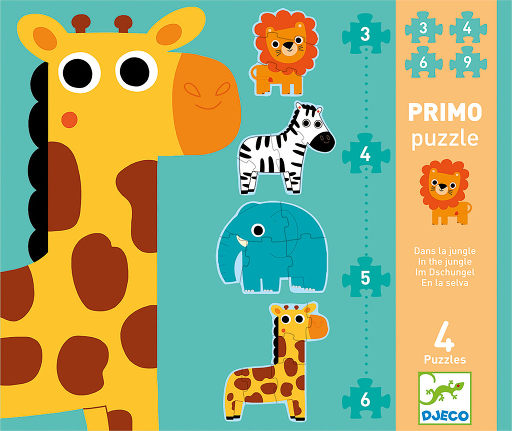 Progressive Puzzles In the Jungle - 3/4/5/6pcs