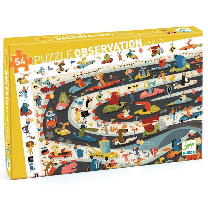 Djeco Automobile Rally 54 Piece Observational Puzzle