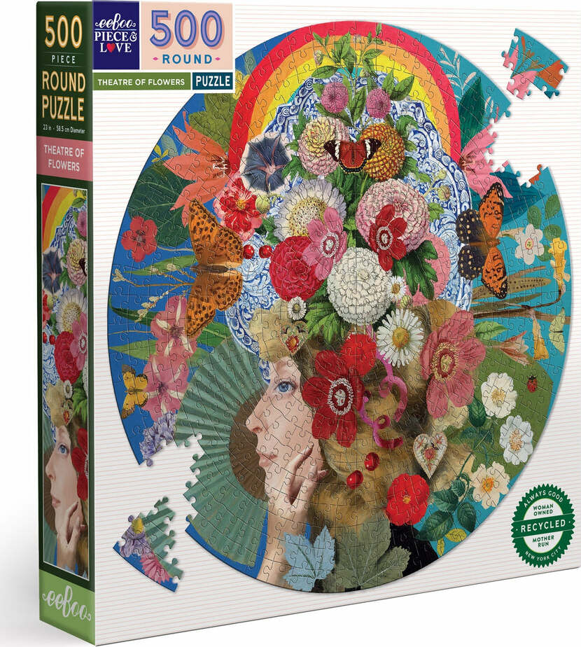 Theatre of Flowers 500 Piece Round Puzzle