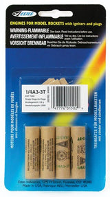 Estes 1502 1/4A3-3T Model Rocket Engines 4 Pack