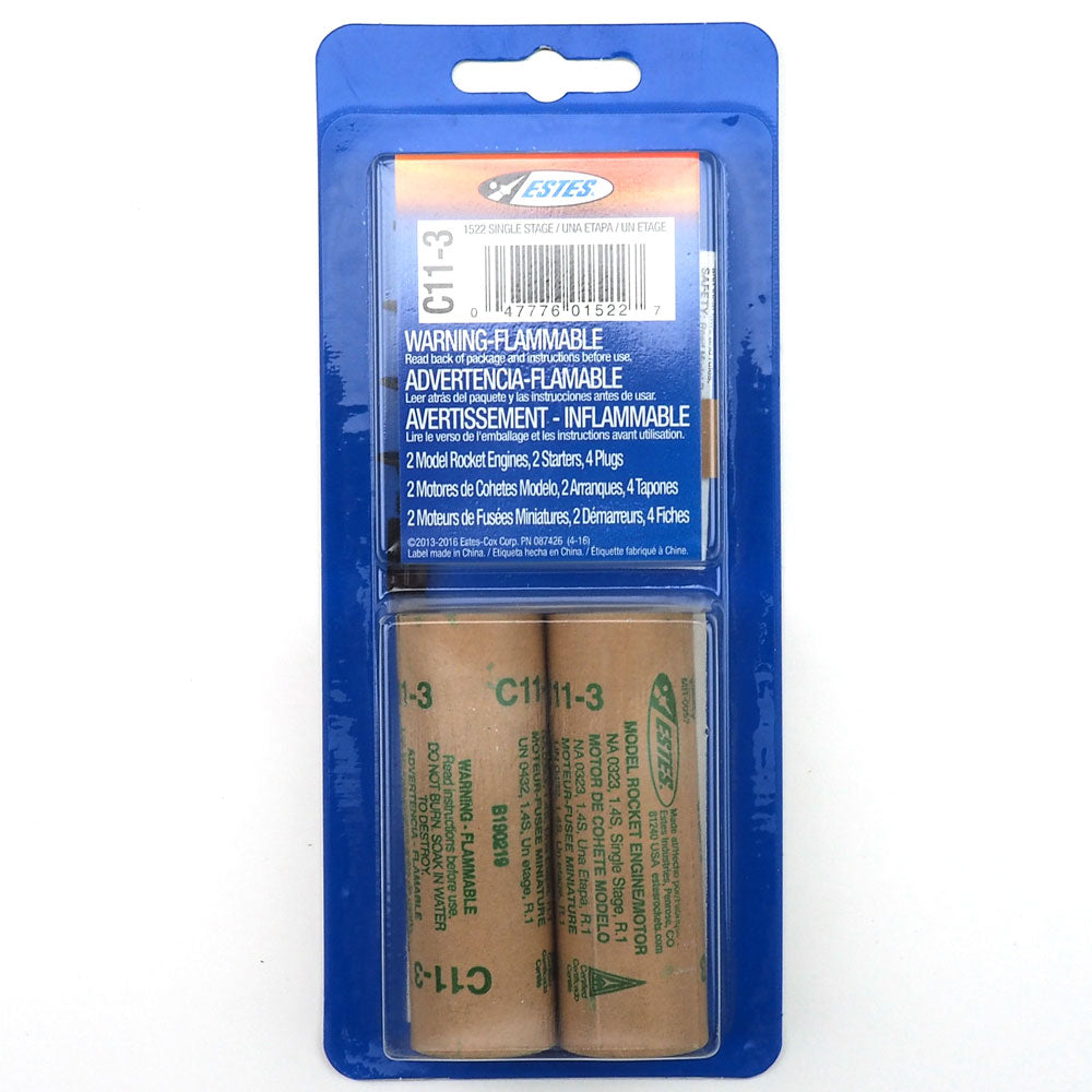 Estes 1522 C11-3 Model Rocket Engines 2 Pack