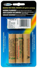 Estes 1593 1/2A6-2 Model Rocket Engines 3 Pack