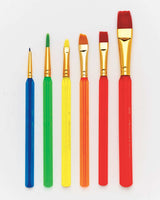 6 ct Triangular Handle Paintbrush Set