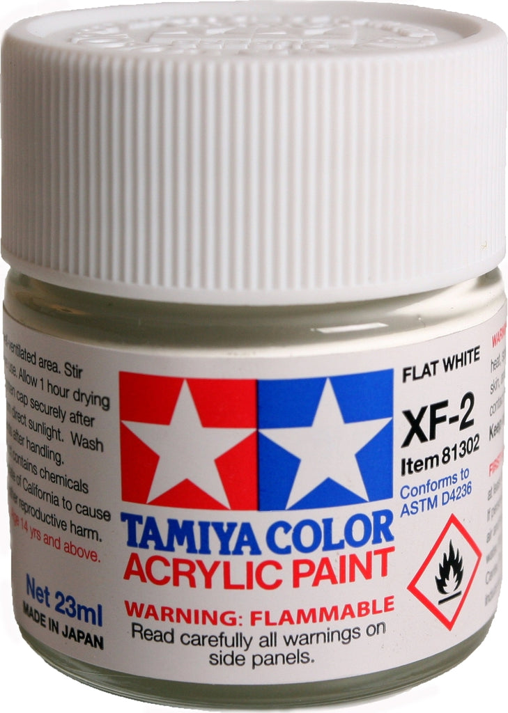 Acrylic XF-2 Flat White Paint, 23ml Bottle