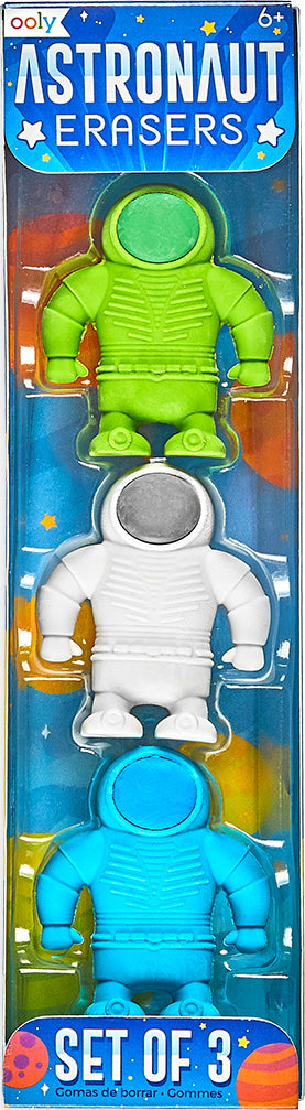 Ooly - Astronaut Erasers - Set of 3