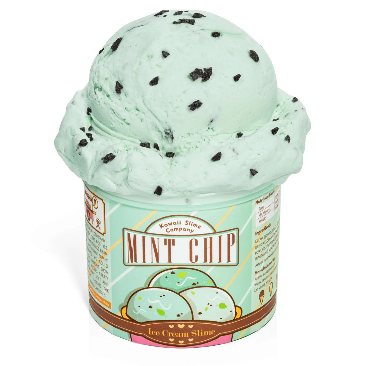 Mint Chip Scented Ice Cream Pint Kawaii Slime