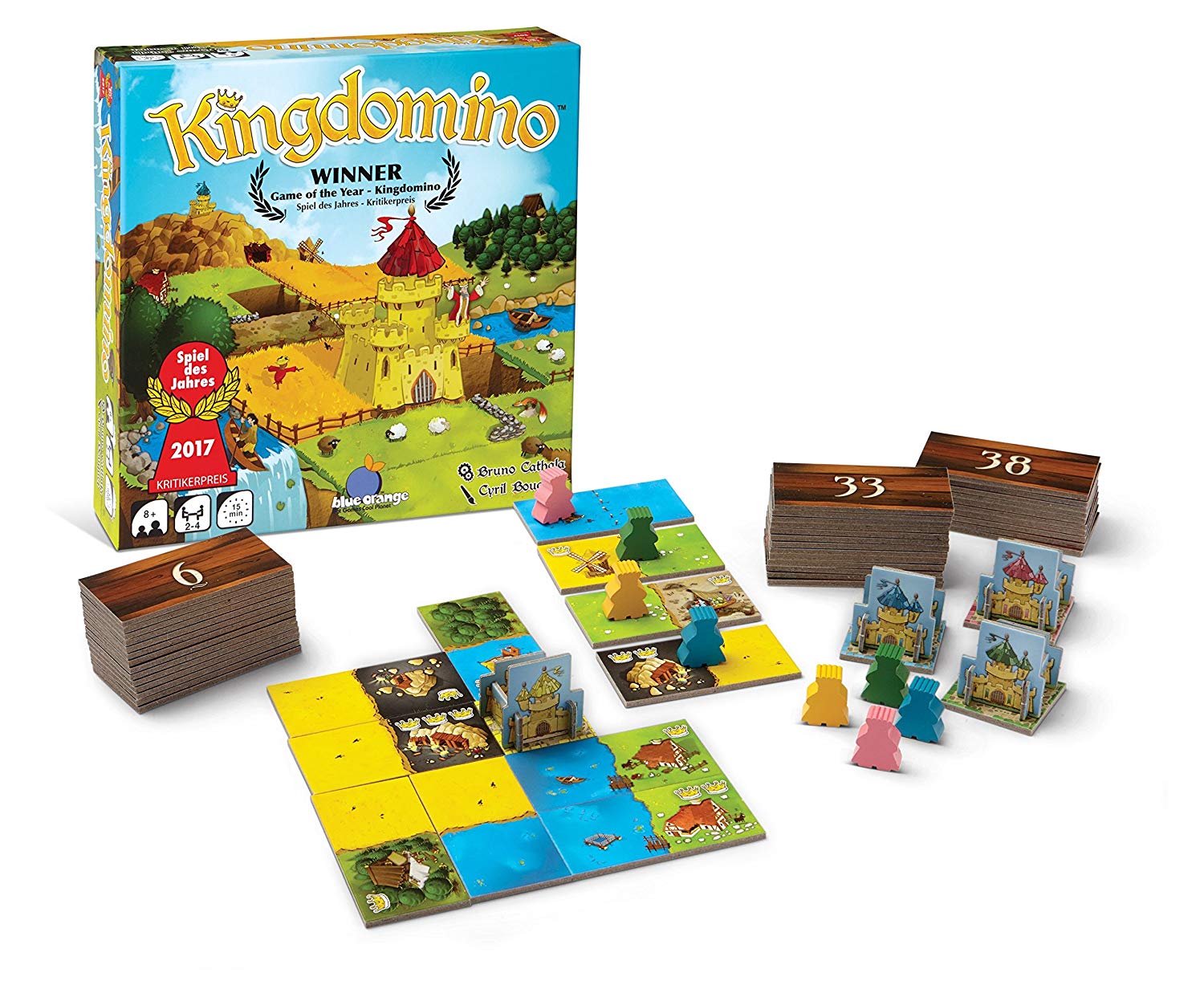 BLUE ORANGE GAMES Dragomino, My First Kingdomino- Kid Strategy Game for 2  to 4 Players- Ages 5 and Up