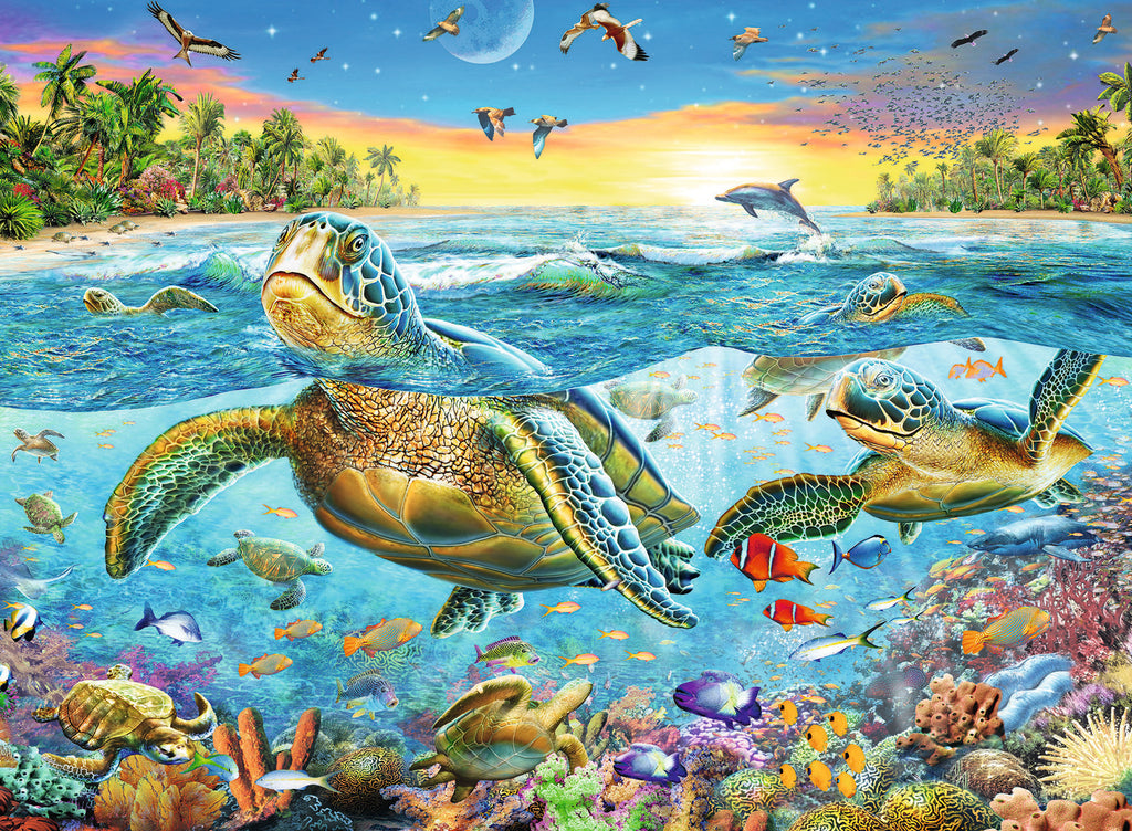 Swim with Sea Turtles (100 pc Puzzle)