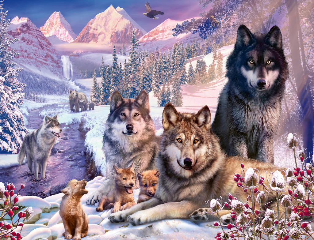 Wolves in the Snow (2000 pc Puzzle)