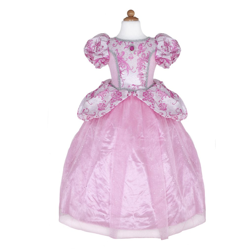 Pink Tulle Lace Princess Dress, Beautiful A-Line Evening Dress Sweet 1