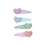 Sparkle Heart Hair Clips