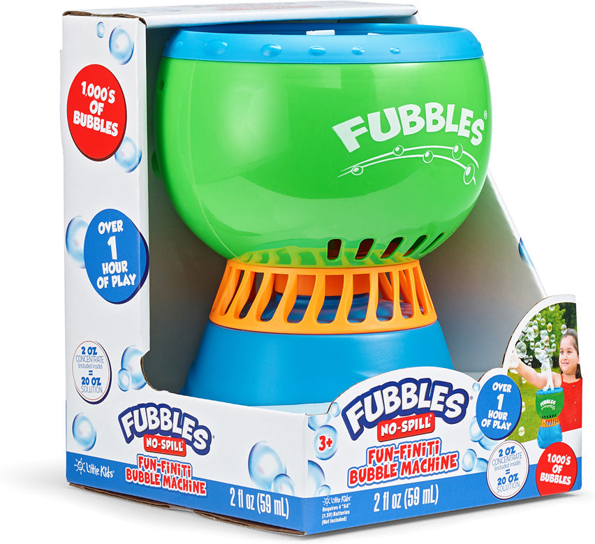 Fubbles No-Spill Fun-Finiti Bubble Machine