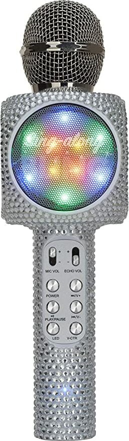Party2-Go Karaoke Mic Disco Ball Combo Silver Bling