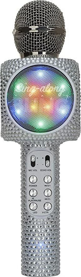 Party2-Go Karaoke Mic Disco Ball Combo Silver Bling
