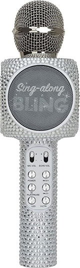 Party2-Go Karaoke Mic Disco Ball Combo Silver Bling