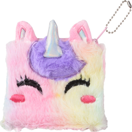 Plush Unicorn Coin Purse 5"