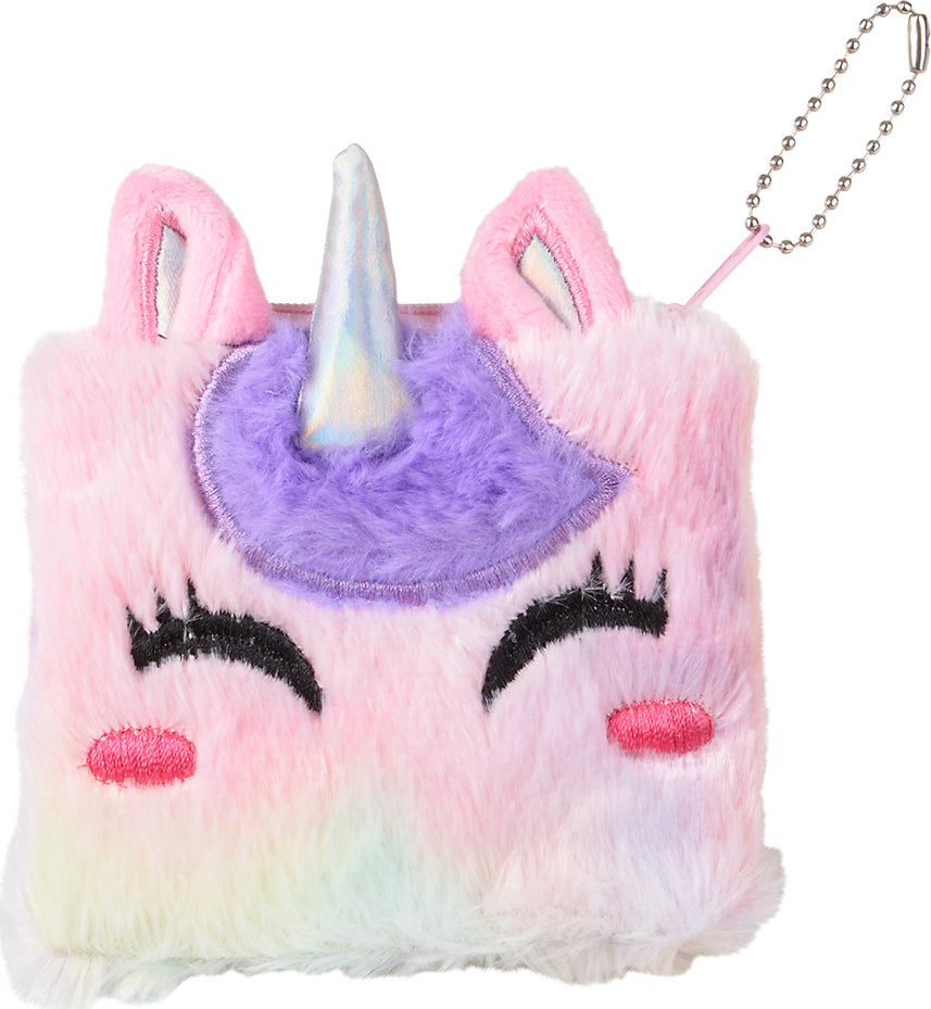 Plush Unicorn Coin Purse 5"