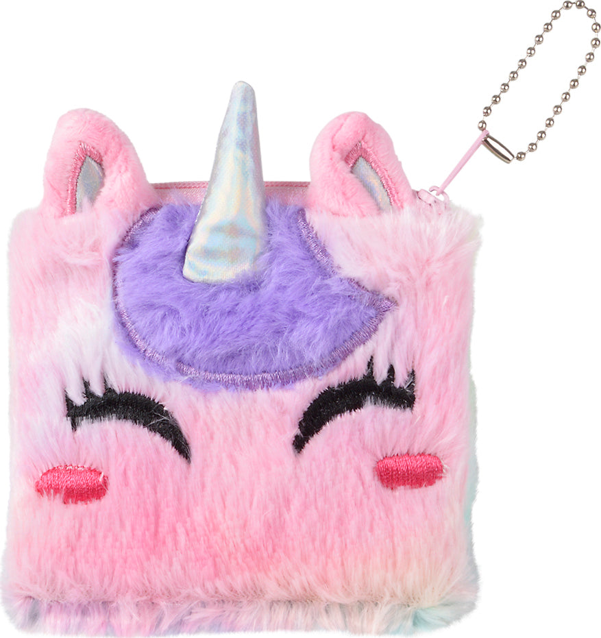 Plush Unicorn Coin Purse 5"
