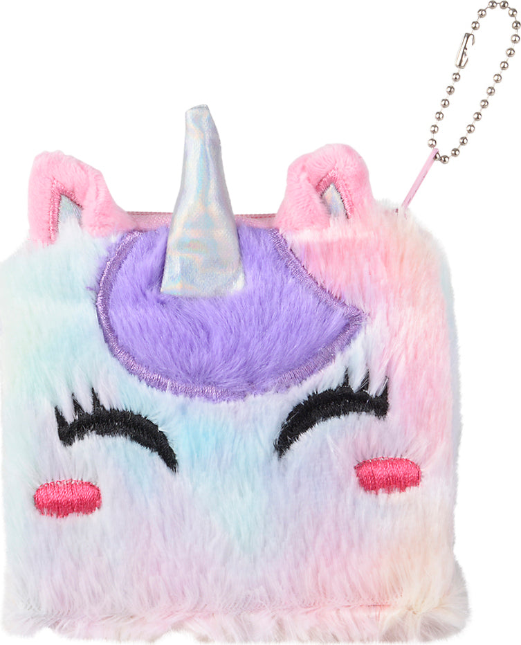 Plush Unicorn Coin Purse 5"