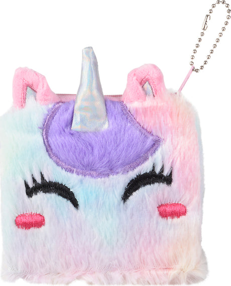 Plush Unicorn Coin Purse 5"