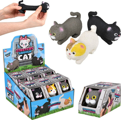 4" Stretchy, Squish Cat (assortment - sold individually)
