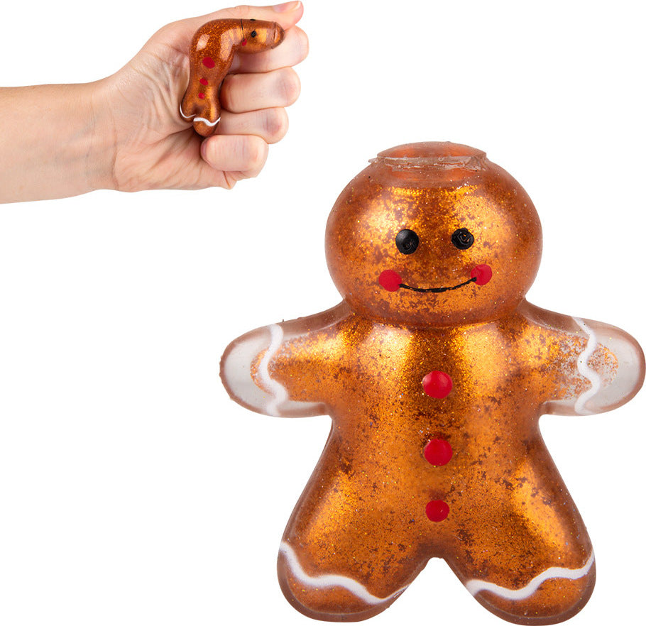 2pc GINGERBREAD MAN Christmas Cookie Kitchen Sponge Scrubber Set New